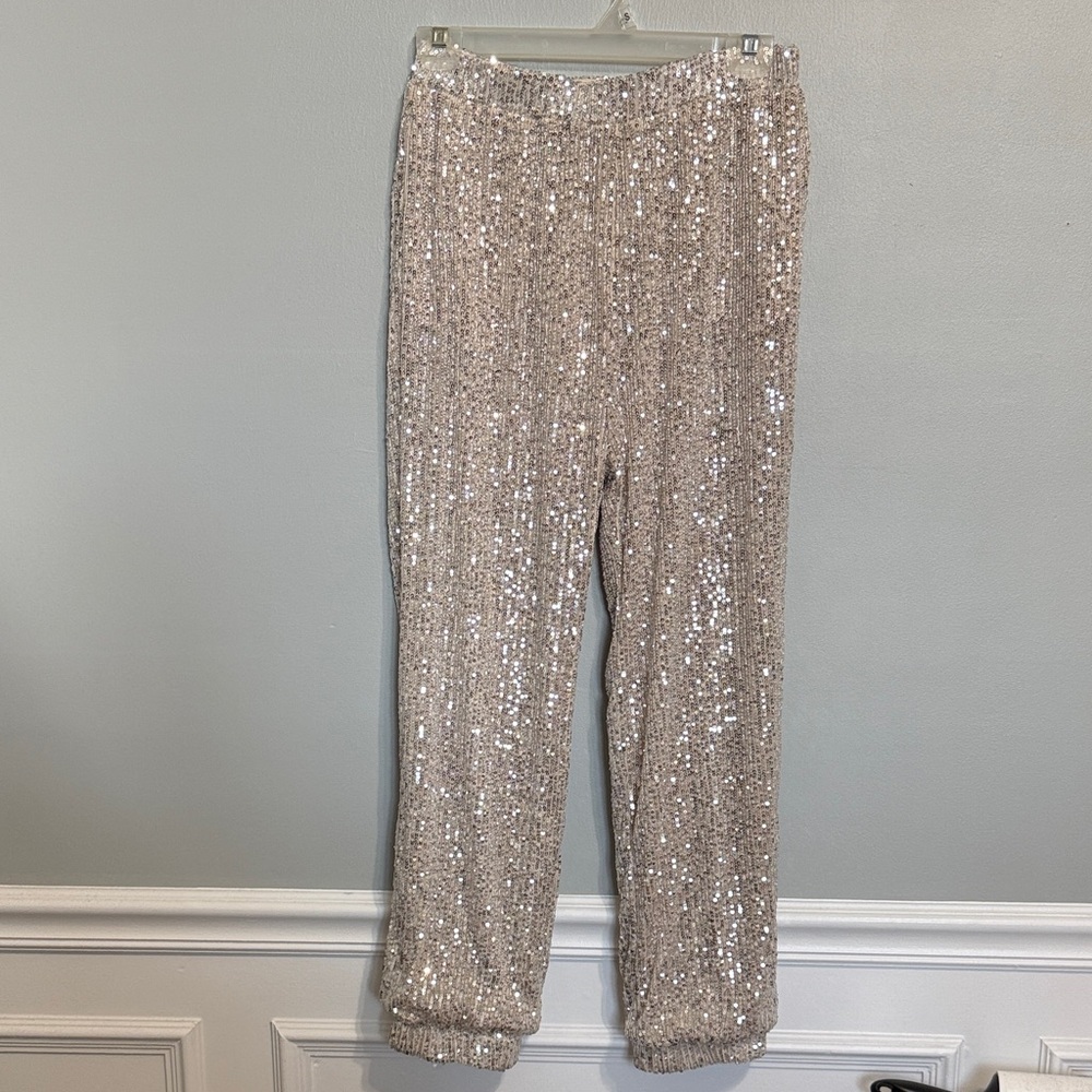 Art Class Silver Sequin Joggers